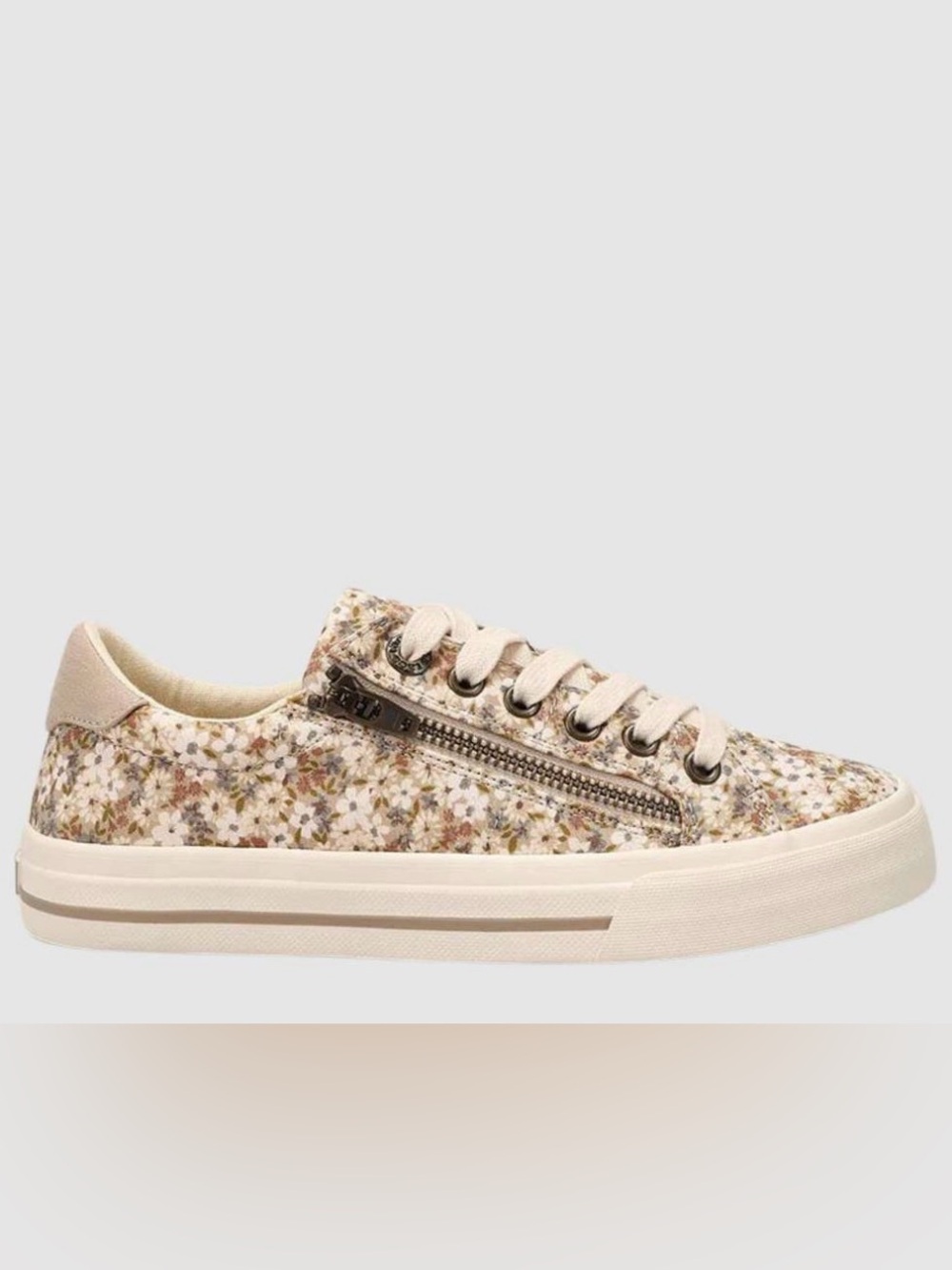 Taos Z-Soul Misty Daisy Sz 9.5 Beige OrangeTan Floral Low-Top Sneaker ZSL-13672